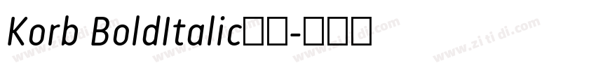 Korb BoldItalic下载字体转换